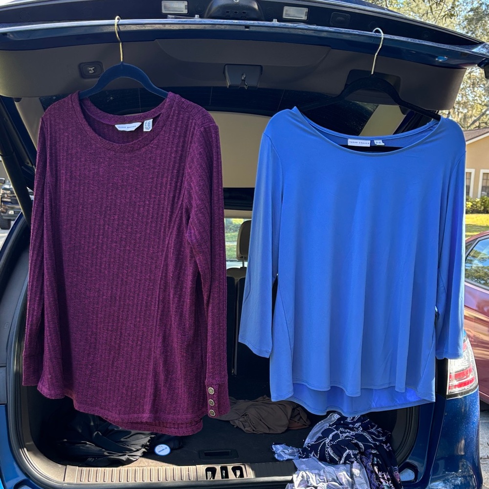 Susan Graver Magenta Long Sleeve Top